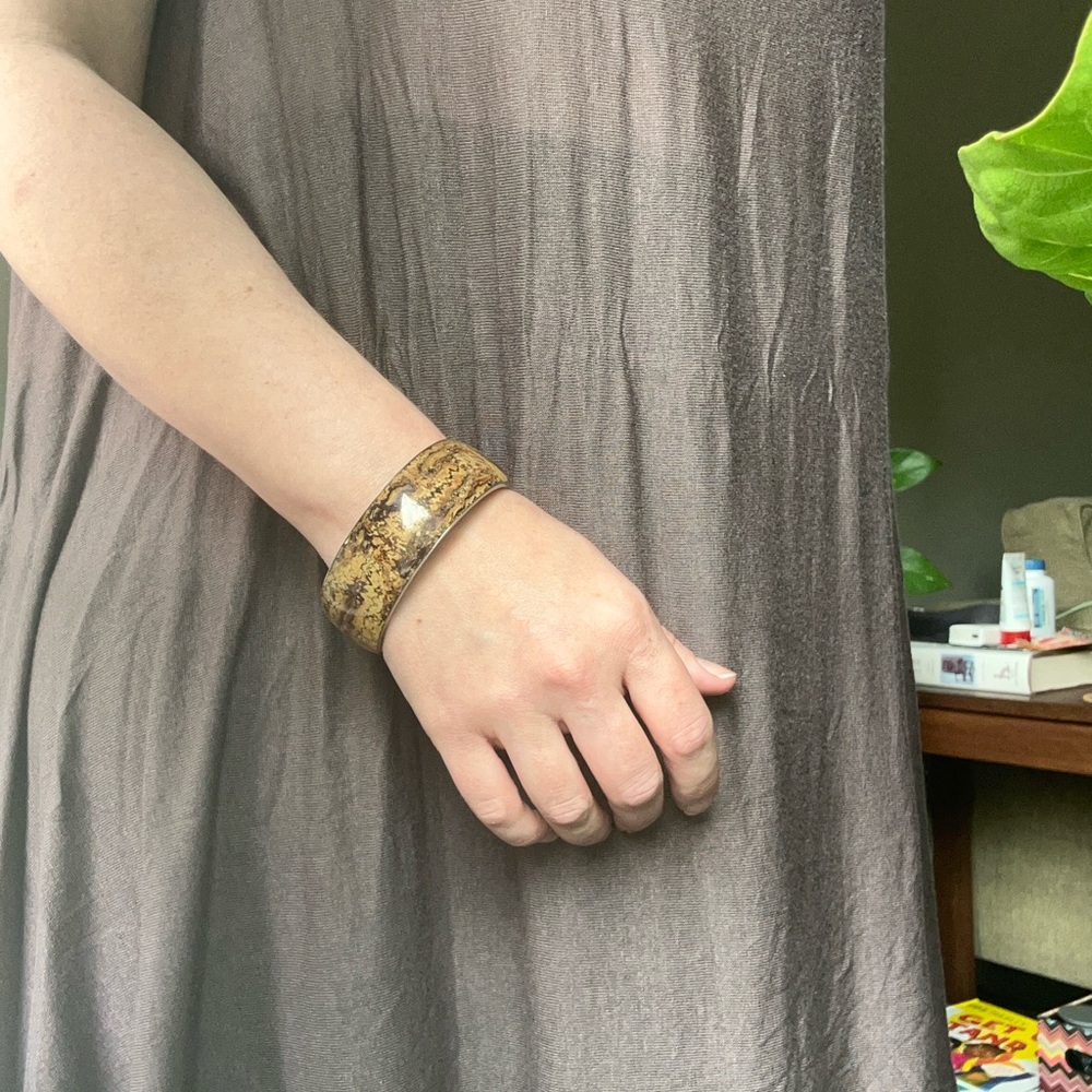 Earth tones marbleized bracelet